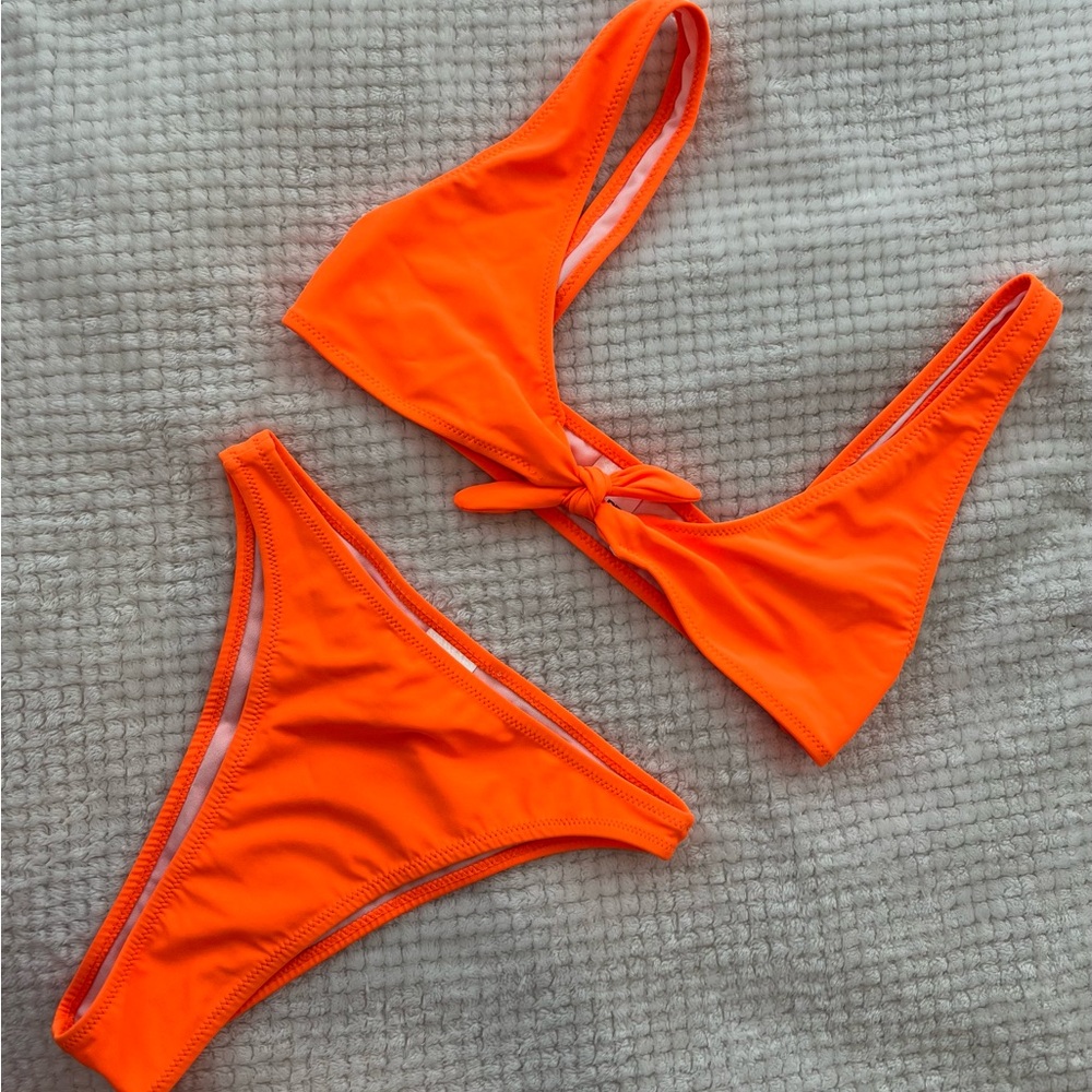 Orange two piece bikini